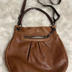 Roots Tan Leather Hobo Bag